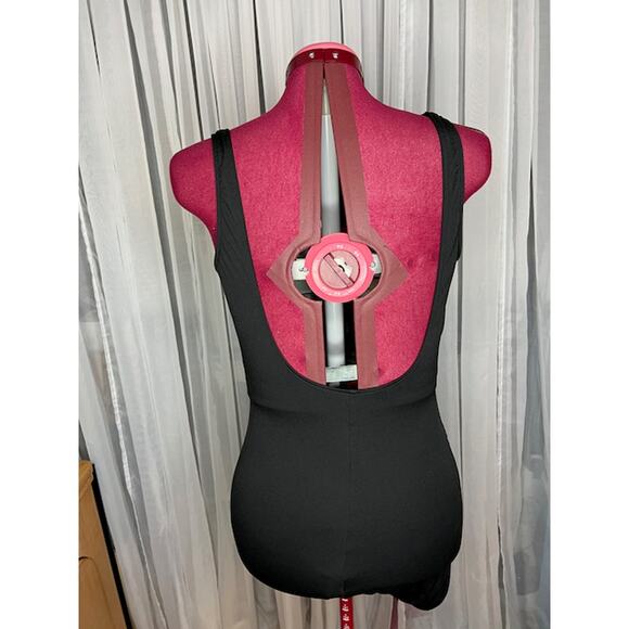 Speedo one piece swimsuit v neck  black - Picture 4 of 10